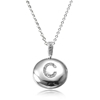 Personalized Letter 'C' Platinum with CZ Jewelry Beads Pendant Necklace