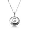 Personalized Letter 'G' Platinum with CZ Jewelry Beads Pendant Necklace