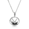 Personalized Letter 'V' Platinum with CZ Jewelry Beads Pendant Necklace