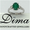 18ct White Gold, 1.69ct Emerald and Diamond Ring
