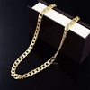 18K Yellow Gold Plated 9MM 20 Inches Cuban Chain Necklace