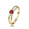 Genuine 9ct  Yellow gold Luxury  Diamond & Natural Ruby   Ring  Size 7