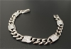 Italian Design 18kt Triple White Gold Plated Bracelet with Simulated