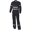 2 x WS WORKWEAR Mens Hi-Vis Drill Coverall, Size 92R, with Reflective Tape,
