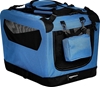AMAZON BASICS Premium Folding Portable Soft Pet Crate, 53 x 38 x 38cm, Blue