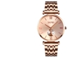 SKEMI 9198 Simple Roman Numeral Dial Women's Watch, Rose Gold.
