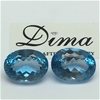 Two Stones Blue Topaz Oval 44.51ct