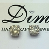 9ct White Gold Earrings Diamond Round 1.46ct