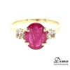 9ct Yellow Gold, 2.52ct Ruby and Topaz Ring