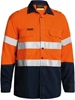 4 x BISLEY Lightweight Vented Long Sleeve Shirt, Size 2XL, Orange/Navy. BS8
