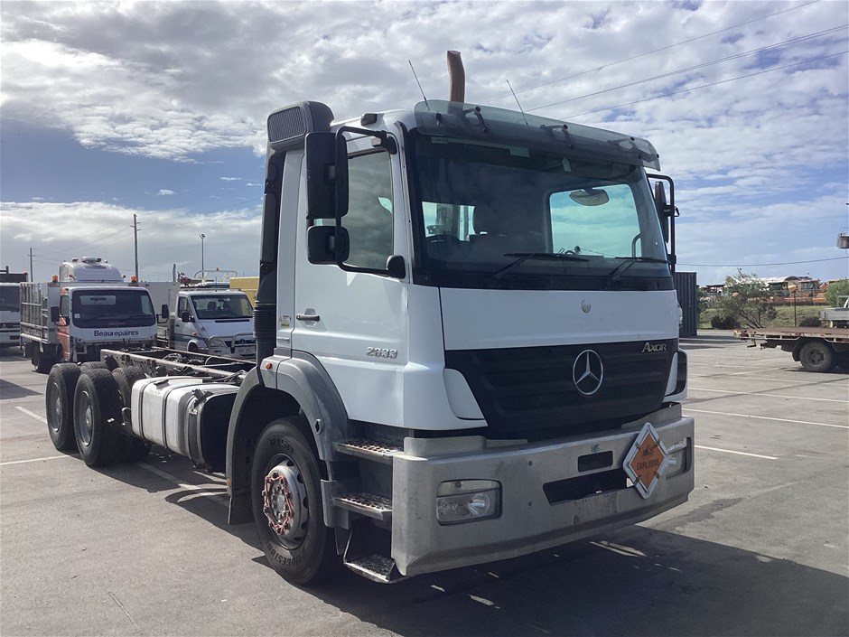 No Reserve 2009 Mercedes Axor 2633 6 x 4 Cab Chassis Truck