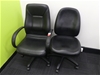 Set of 2 x assorted High Back Clerical Chairs