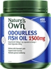 NATURE'S OWN 1500mg Odourless Fish Oil Naturally-Derived Omega-3, 400 Capsu