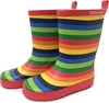 SKEANIE Kids' Natural Rubber Gumboots, Size: 20 EU, Rainbow Stripe.  Buyers
