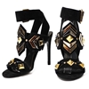 Louis Vuitton Black & Gold Limited Edition ``Shocking`` Sandals, Size 39