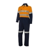 5 x WS WORKWEAR Mens Hi-Vis Coverall with Reflective Tape, Size 94L, Orange