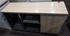 Office Return Desk, Light Wood Laminate, 120 x 60 x 63cm. NB: Has been used