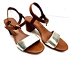 Tory Burch Laurel Silver/Tan Sandals
