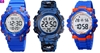 ASSORTED SKMEI KIDS WATCH BUNDLE: 1 x Blue and Red Sport Watch, 1 x Blue Ca