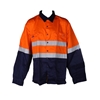 5 x WORKSENSE Fire Retardant Cotton Drill Shirt, Size XL, Orange/Navy. With