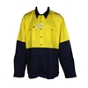 6 x WORKSENSE Cotton Drill Shirts, Size S, Long Sleeve, Yellow/Navy.  Buyer