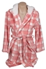 PEKKLE Kids' Plush Robe, Size 7/8, Pink/White.  Buyers Note - Discount Frei