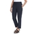 2 x SIGNATURE Women's Ankle Pants, Size L, 87% Polyester, Navy. Buyers Not