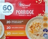 2 x HARVEST FIELDS 60pk Porridge Variety Pack. N.B: Damaged packaging & app
