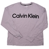 CALVIN KLEIN Women's Performance L/S Top, Size M, 100% Cotton, Smoky Lilac