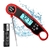 3 x RUBRUEL Digital Instant Read Waterproof Meat Thermometer, Red/Black. B