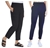 2 x Women's Assorted Pants, Size XL, Incl: REFLEX & SIGNATURE, Navy/Black,