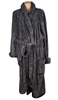 TOMMY BAHAMA Men's Plush Robe, Size L/XL, 100% Polyester, Black.  Buyers No