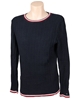TOMMY HILFIGER Women's Scoop Neck Sweater, Size XS, 100% Cotton, 411 Sky Ca