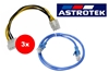 ASTROTEK Bundle: 3 x ASTROTEK EPS 12V Adapter, Molex to 8-Pin P4 Mainboard