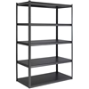 WHALEN 5-Tier Storage Rack, Adjustable Composite Wood Shelves, Black Melami