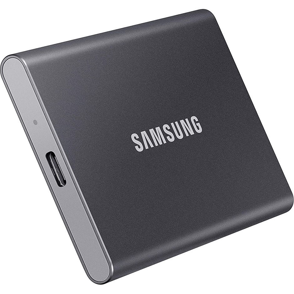 SAMSUNG Portable T7 SSD, 1TB, 1050MB/s Max R/W, USB3.2, Titan Grey, MU-PC1T