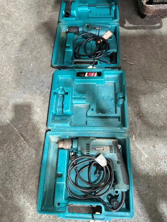 2 x MAKITA Corded Drills in cases Auction (0114-5057085) | Grays Australia