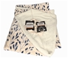 LIFE COMFORT Ultimate Sherpa Throw, Cream/Blue Floral Pattern. NB: Not in o