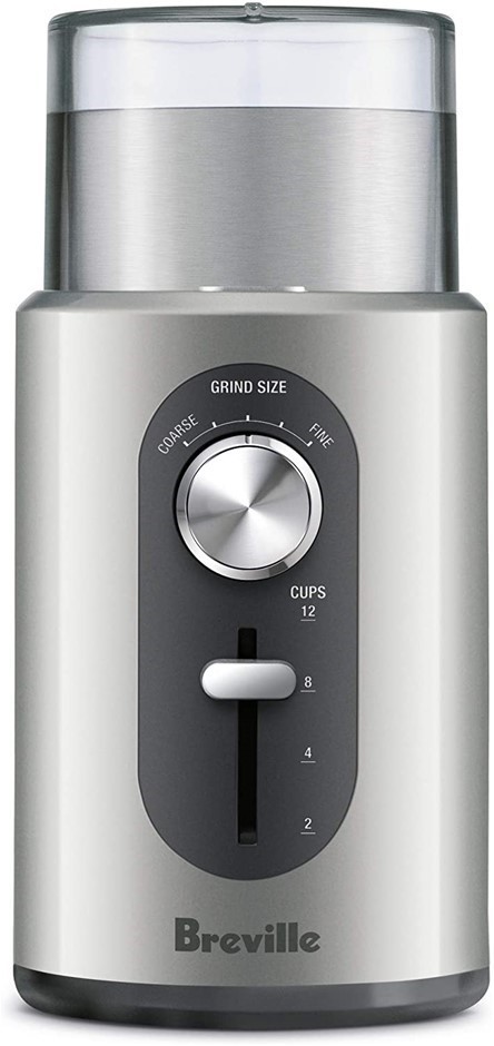 BREVILLE The Coffee & Spice Precise Coffee Grinder, Silver, Model: LCG350SI