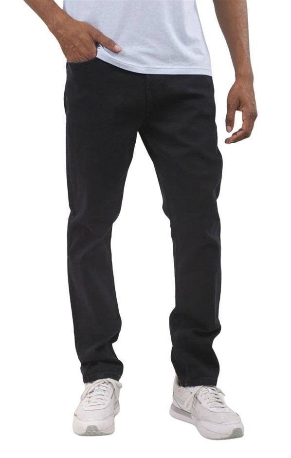 JACHS Men's Straight Denim Pant Jeans, Size 38x32, 99% Cotton, Black.  Buye