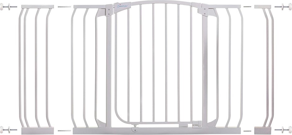 DREAM BABY Chelsea Extra-Wide Hallway Baby Security Gate Set, with 9cm & 18