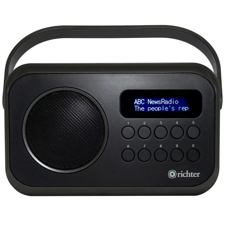 RICHTER Portable Digital DAB+ FMAM Radio, Model RR28, Black. Auction