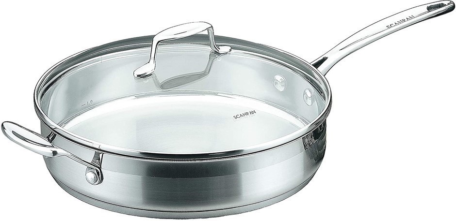 SCANPAN SP71102800 Impact Saute Pan, 28cm Diameter, Silver.