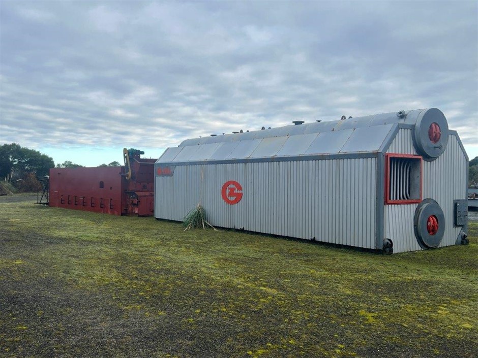 Industrial Steam Boiler, Rotary Drum Dryer, Colossus Crane
