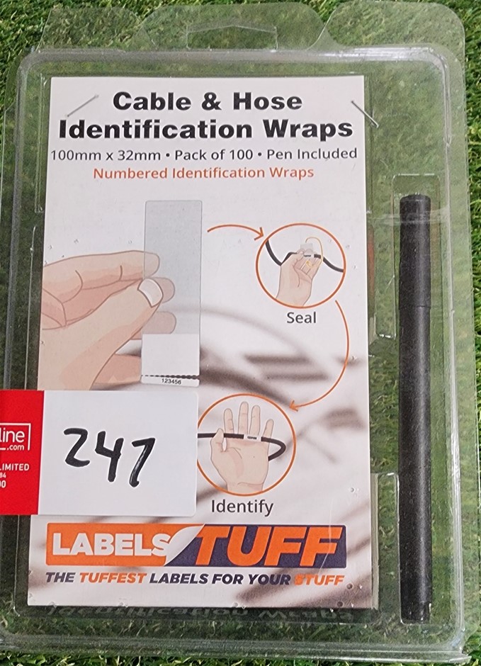 5x Labels Tuff Cable and Hose Identification Wraps Auction (0247 ...