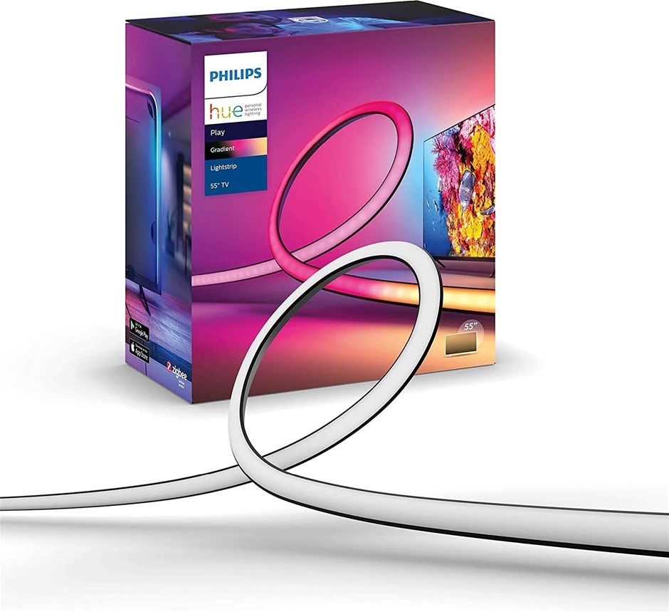 PHILIPS Hue Gradient Light Strip, 140cm, Black.