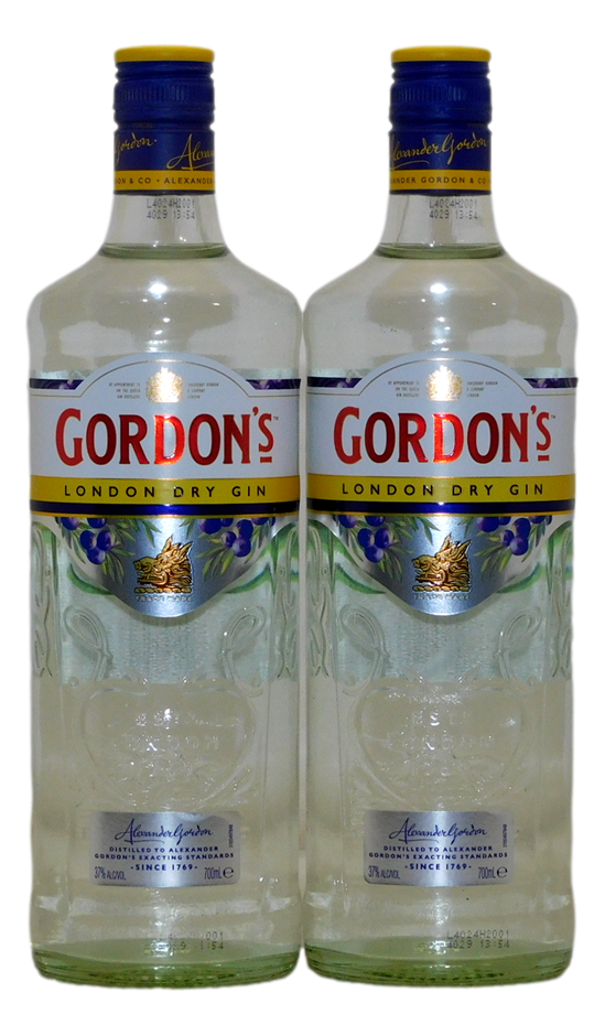 Gordons London Dry Gin (2x 700mL) UK. Auction (0005-10730603) | Grays ...