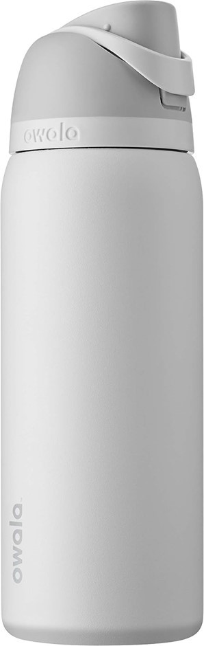 OWALA FreeSip Insulated Stainless Steel Water Bottle with Straw, 950ml, Shy