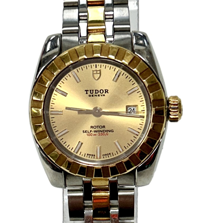 TUDOR Geneve Classic Two Tone Ladies Watch, model 22013
