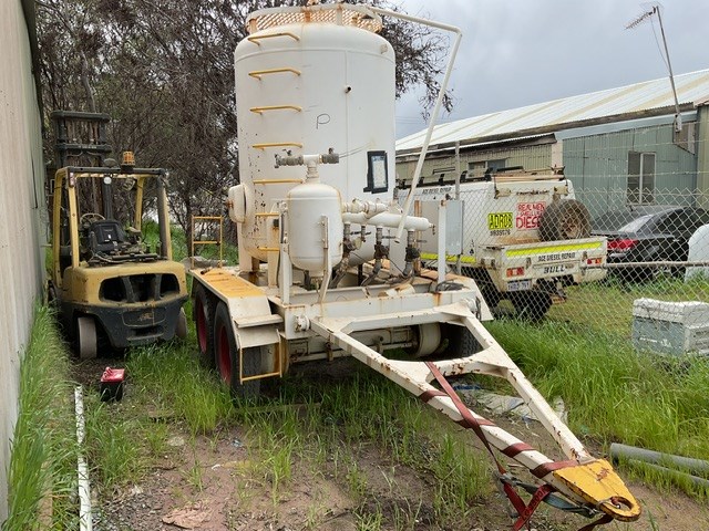 Sand Blasting Trailer, Skid Steer Loader & Flat Top Trailer